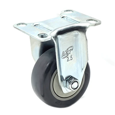 Casters PU 2.5 orlach le haghaidh cairteacha troscáin